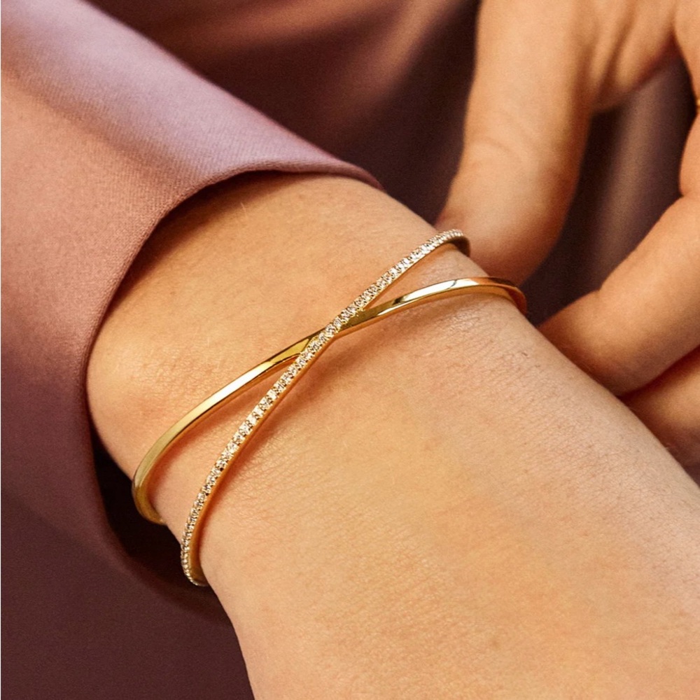 NWOT BaubleBar Shayla 18K Gold Cuff Bracelet - Gold